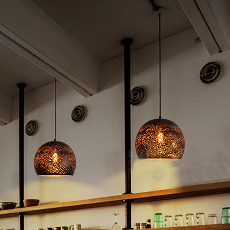 Modern Minimalist Pendant Light, Metallic Single-Light Hanging Pendant Lights in Black