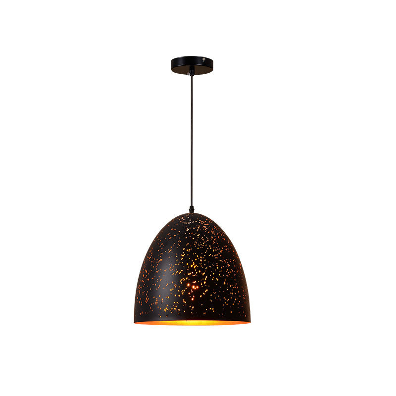 Modern Minimalist Pendant Light, Metallic Single-Light Hanging Pendant Lights in Black