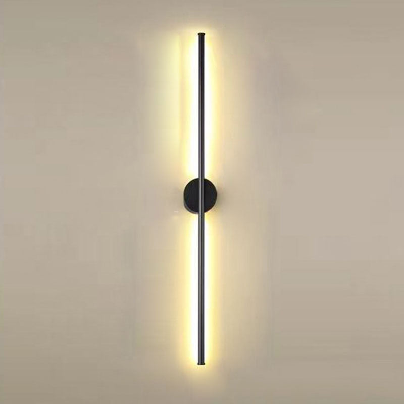 Simple Black Wall Sconce Light, Acrylic Linear Sconce Light Fixture for Bedroom