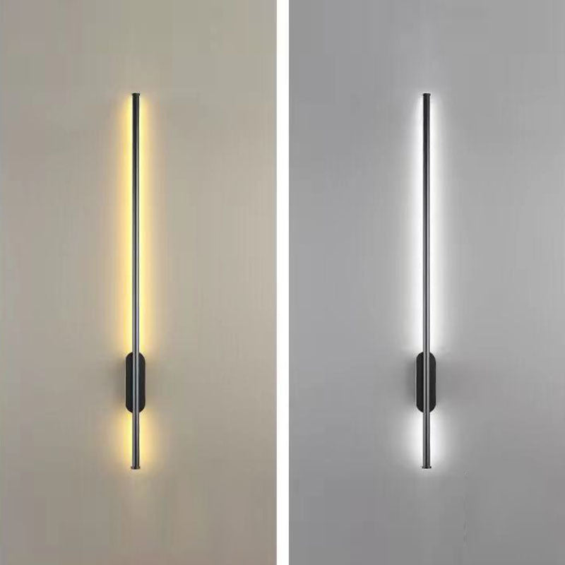 Simple Black Wall Sconce Light, Acrylic Linear Sconce Light Fixture for Bedroom