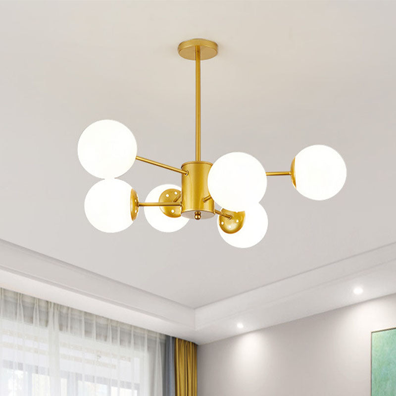 Ballonförmige Kronleuchter moderne Glasglas Multi -Lichter Kronleuchterlampe