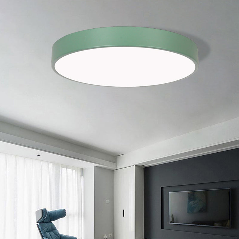 Living Room Colorful Ceiling Light Macron Metal Frame LED Overhead Lighting