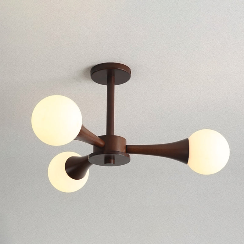 Globe Kronleuchterleuchten moderne Multi-Head-Kronleuchterlampe mit Glasschatten