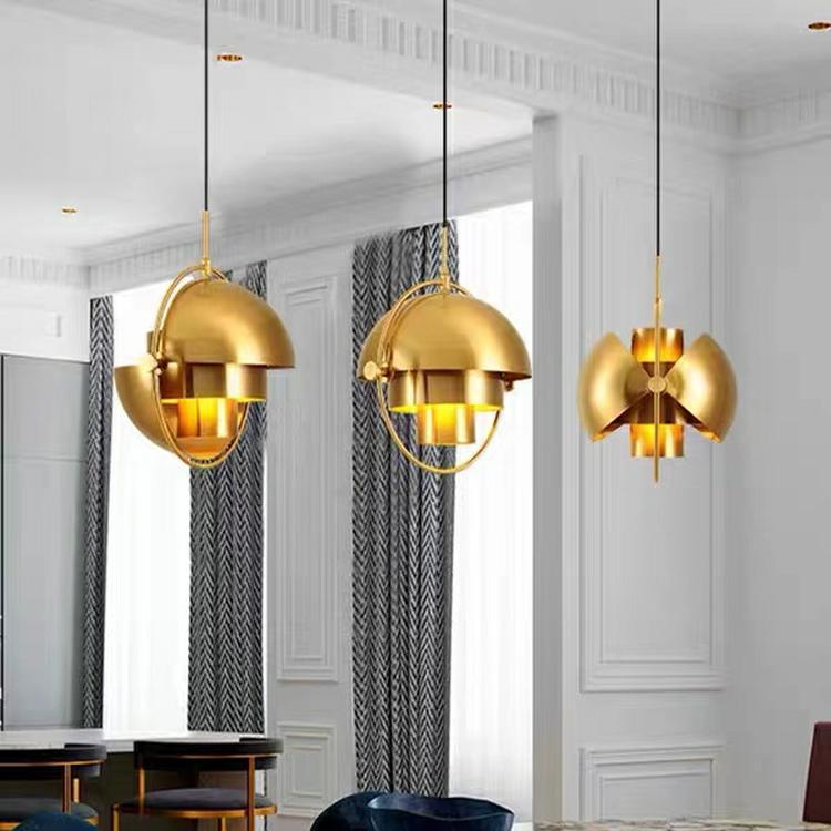 Gold Metal Hanging Light Postmodern Style Pendant Light Hanging Light for Coffee Shop