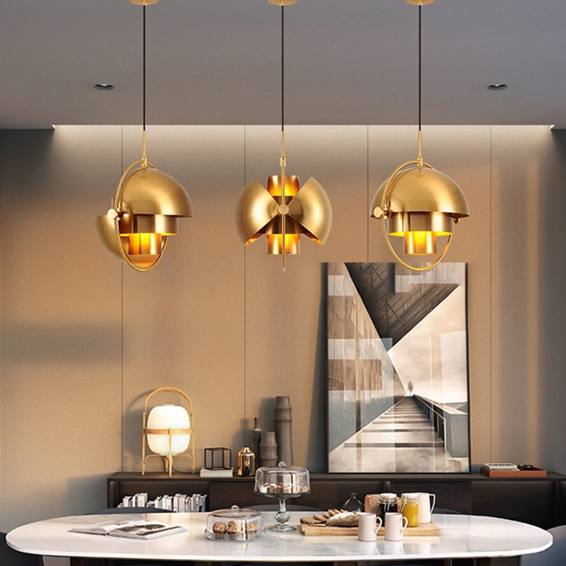 Gold Metal Hanging Light Postmodern Style Pendant Light Hanging Light for Coffee Shop
