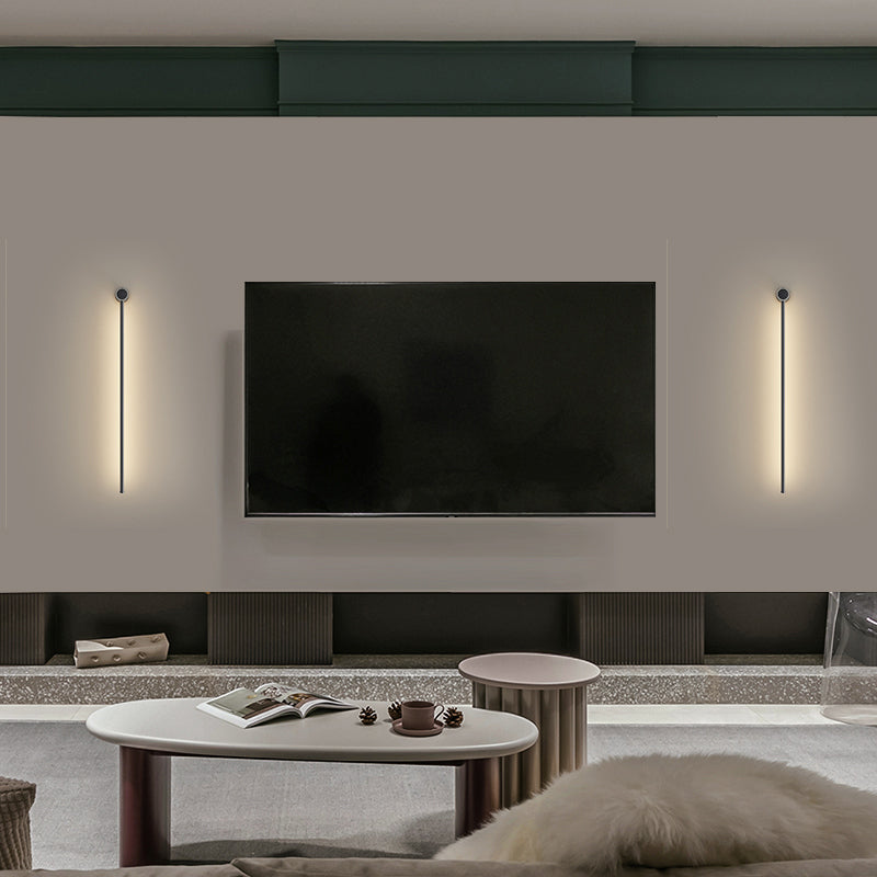 Minimalism LED Line Wall Lamp Modern Flush Mount Sconce Light for Living Room