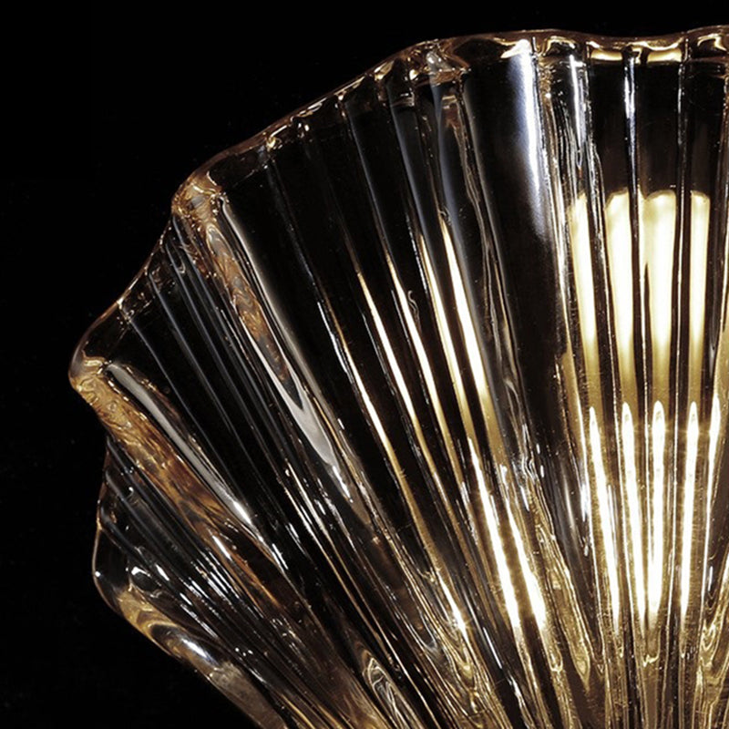 Lámpara posmoderna con lámpara con cáscara de cristal transparente sombra para dormitorio