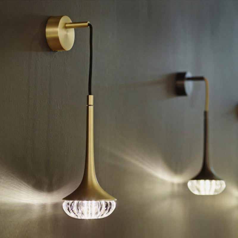 Crystal Sconce Light Fixture Postmodern Indoor Wall Lamp for Living Room Bedroom