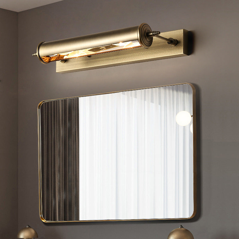 Gold Metal Wall Mounted Lamps Postmodern 1 Blub Wall Sconce for Washing Room