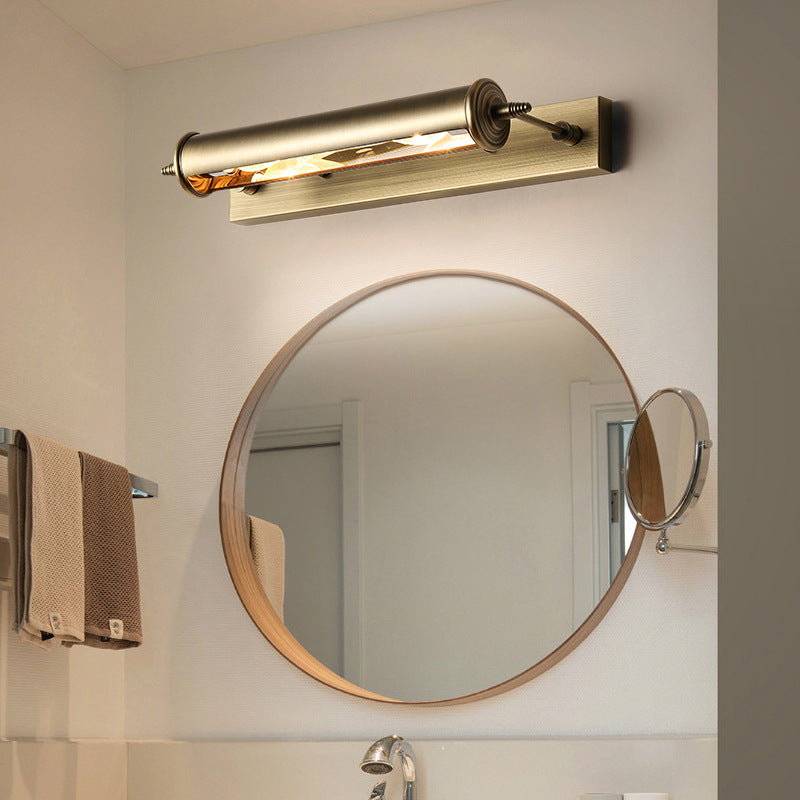 Gold Metal Wall Mounted Lamps Postmodern 1 Blub Wall Sconce for Washing Room
