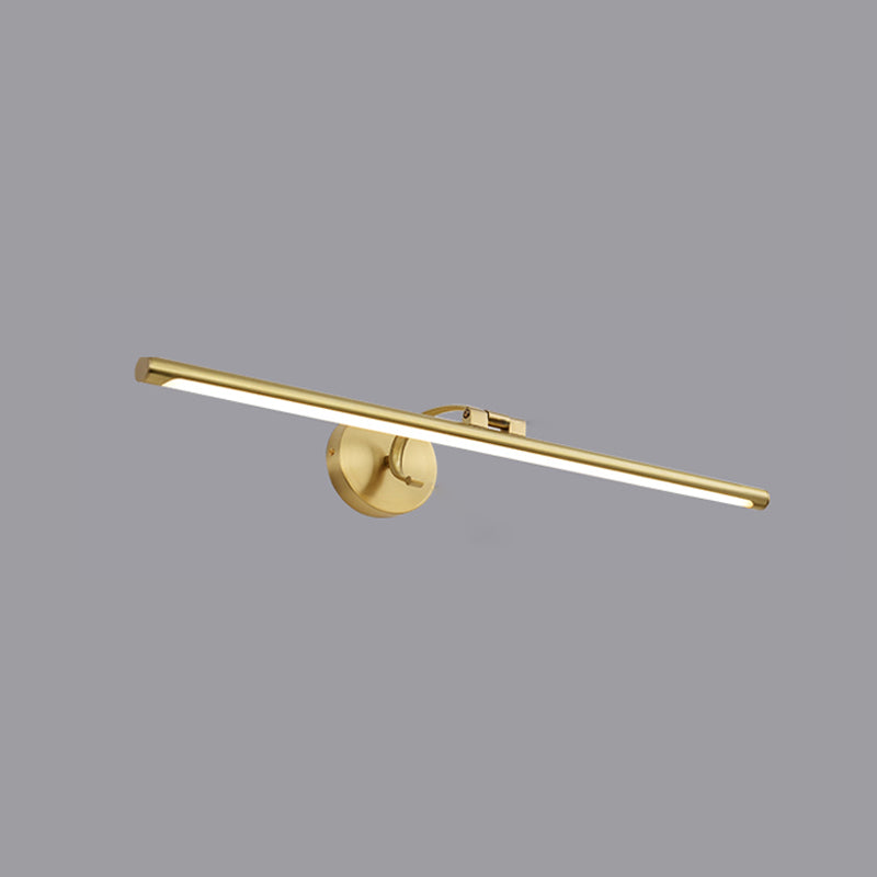 Moderne minimalistische Messingbauernhaus -Wandbeleuchtung über dem Spiegel für Badezimmer