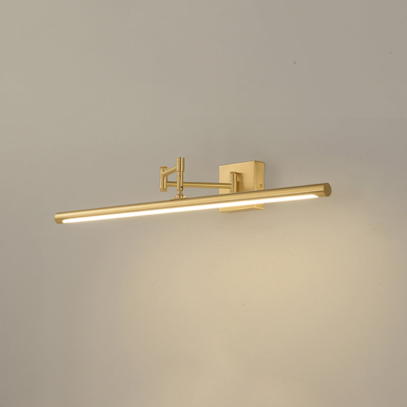 Moderne minimalistische Messingbauernhaus -Wandbeleuchtung über dem Spiegel für Badezimmer