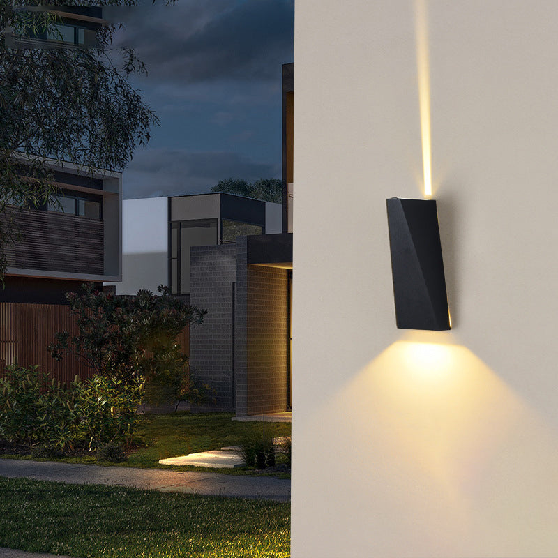 Minimalismo Lámpara de montaje en la pared de aluminio de aluminio al aire libre de aluminio