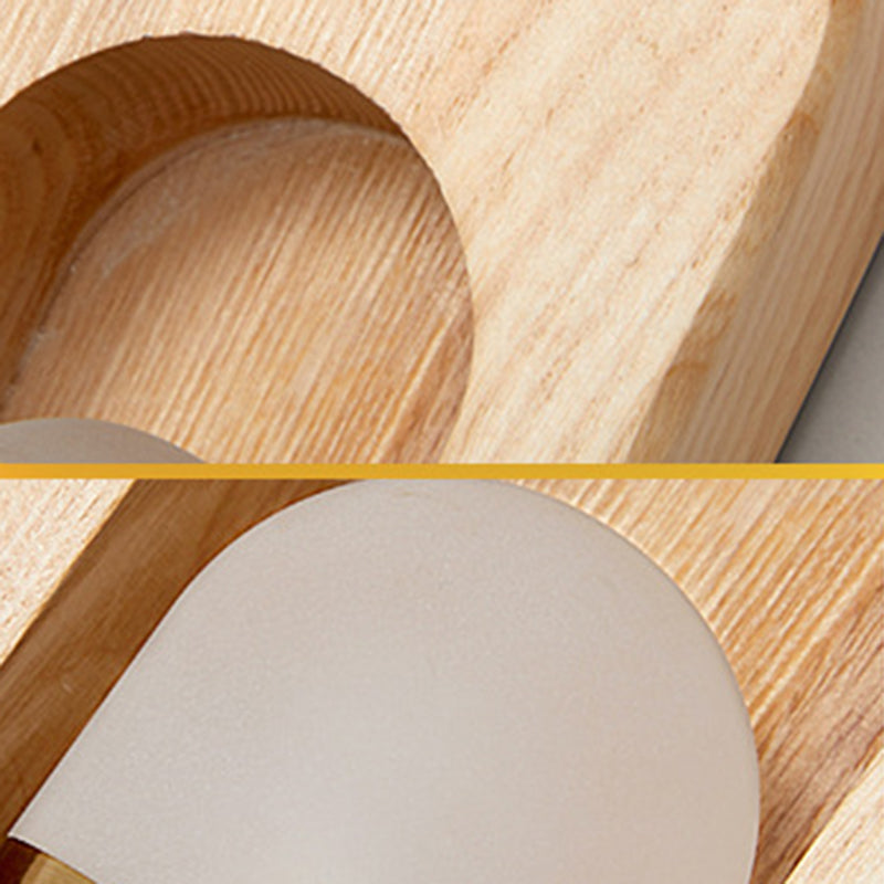 Moderna pared de madera apliques ovalado 1 luz acrílica de pared acrílica para dormitorio
