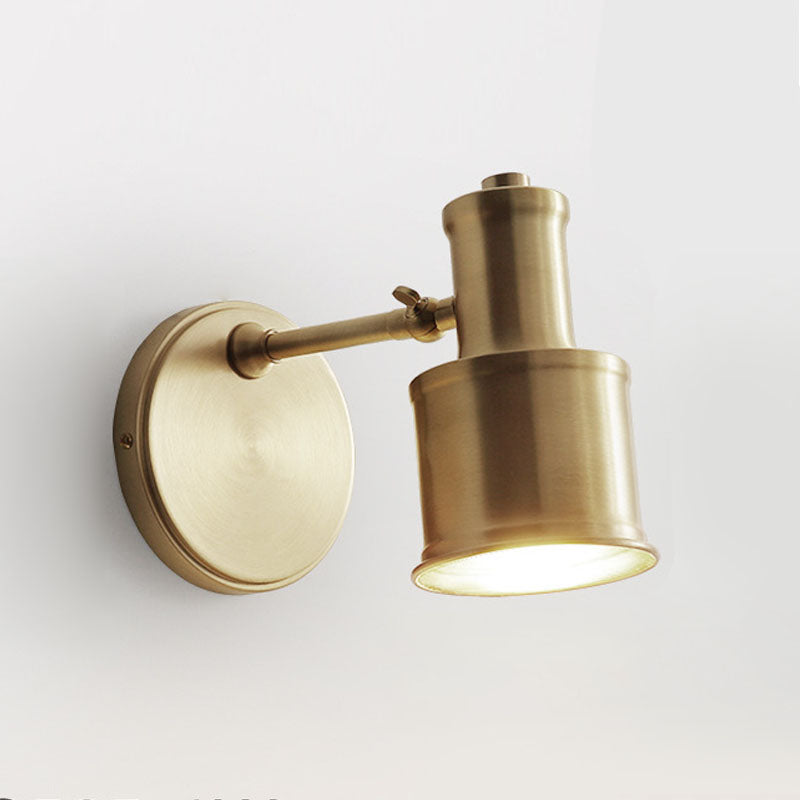 1-Licht-Halbzylinder-Schatten Wandleuchte postmoderne Wandbeleuchtung im Messing