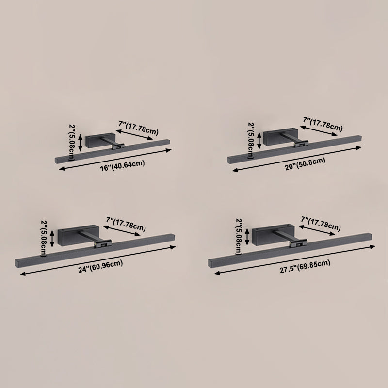 Metal Armed Led Vanity Light Fixtures Modern Style 1-Light Flush Mount Wall Sconce