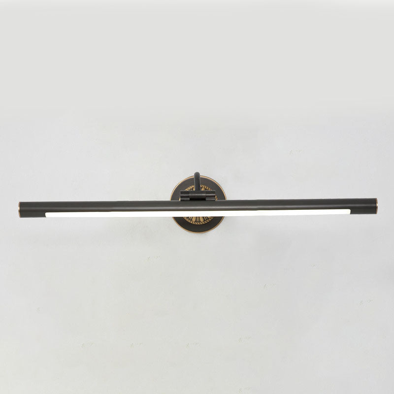 1-Light Linear Shade Wall Sconce Post-Modern Simple Style Mirror Wall Lighting