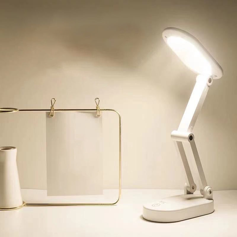 Modern Folding Table Lamp With USB Port Oval Touch-Sensor Control Table Light