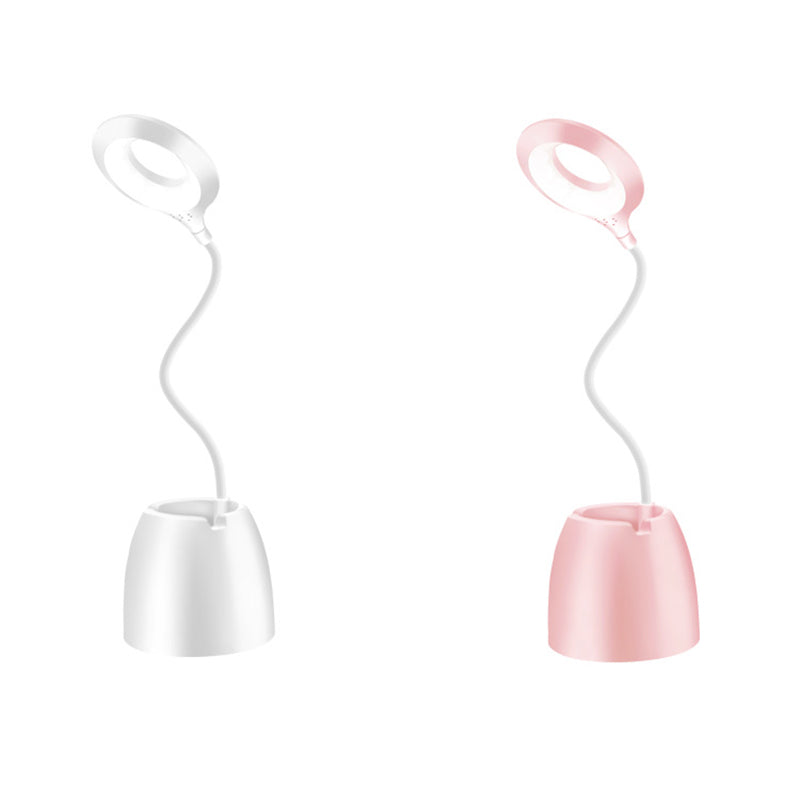 Lampada da tavolo moderna a 1 luci con circolo USB Luce da tavolo per il dormitorio