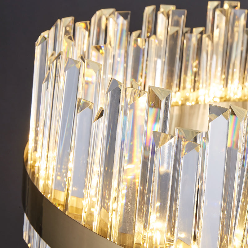 Moderno lampadario a pendente a pendente orbicolare sospeso di illuminazione cristallo