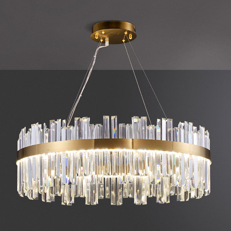 Moderno lampadario a pendente a pendente orbicolare sospeso di illuminazione cristallo