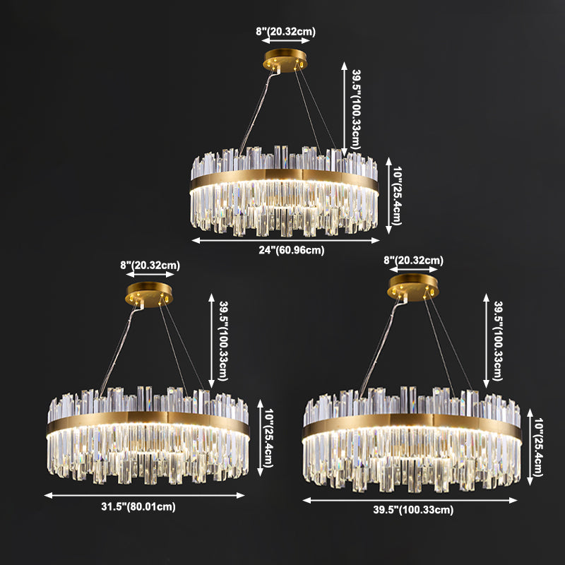 Moderno lampadario a pendente a pendente orbicolare sospeso di illuminazione cristallo