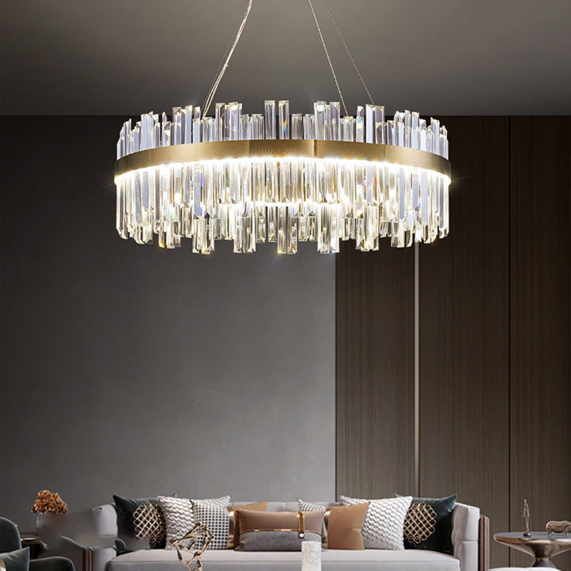 Moderno lampadario a pendente a pendente orbicolare sospeso di illuminazione cristallo