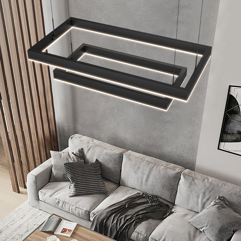 Multiple Squares Chandelier Lights Modern Black Chandelier Metal Orb Chandelier