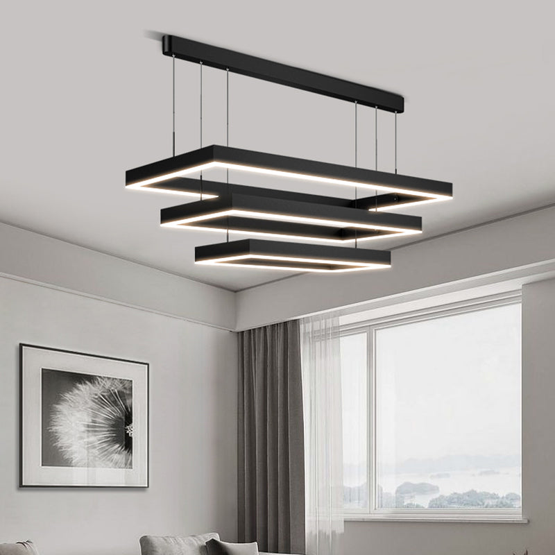 Multiple Squares Chandelier Lights Modern Black Chandelier Metal Orb Chandelier