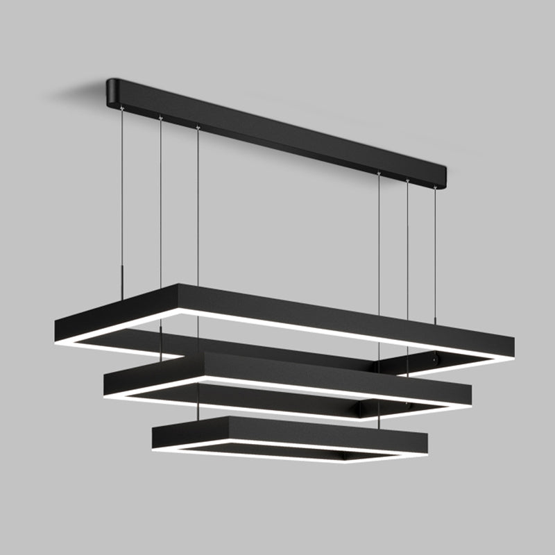Multiple Squares Chandelier Lights Modern Black Chandelier Metal Orb Chandelier