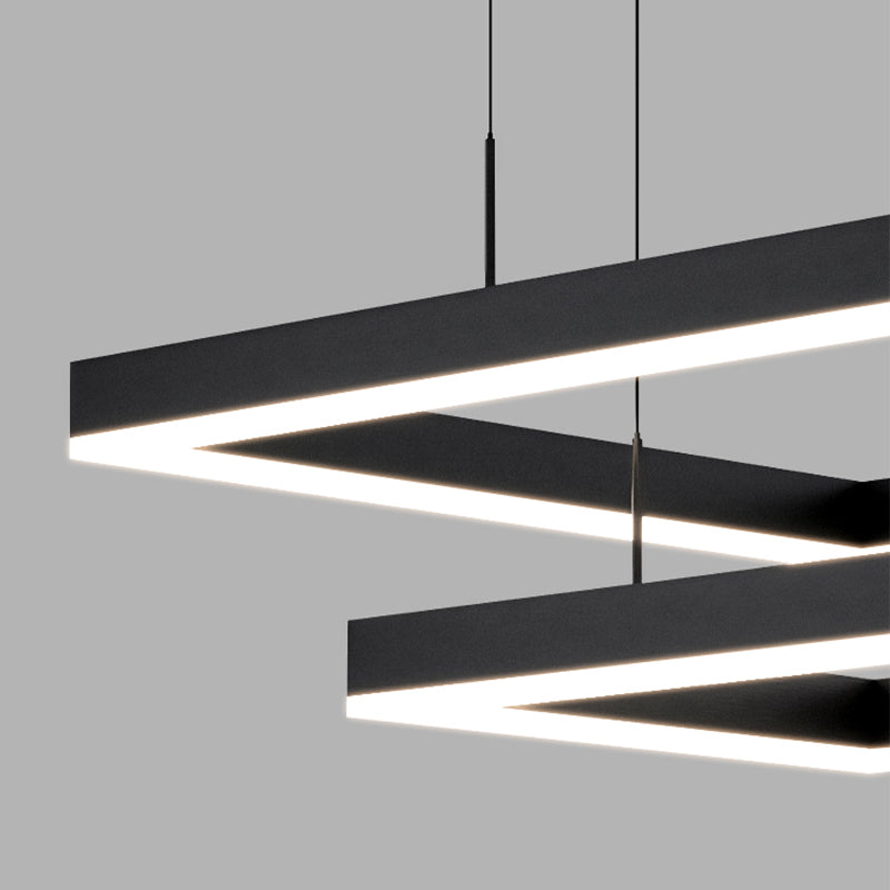 Multiple Squares Chandelier Lights Modern Black Chandelier Metal Orb Chandelier