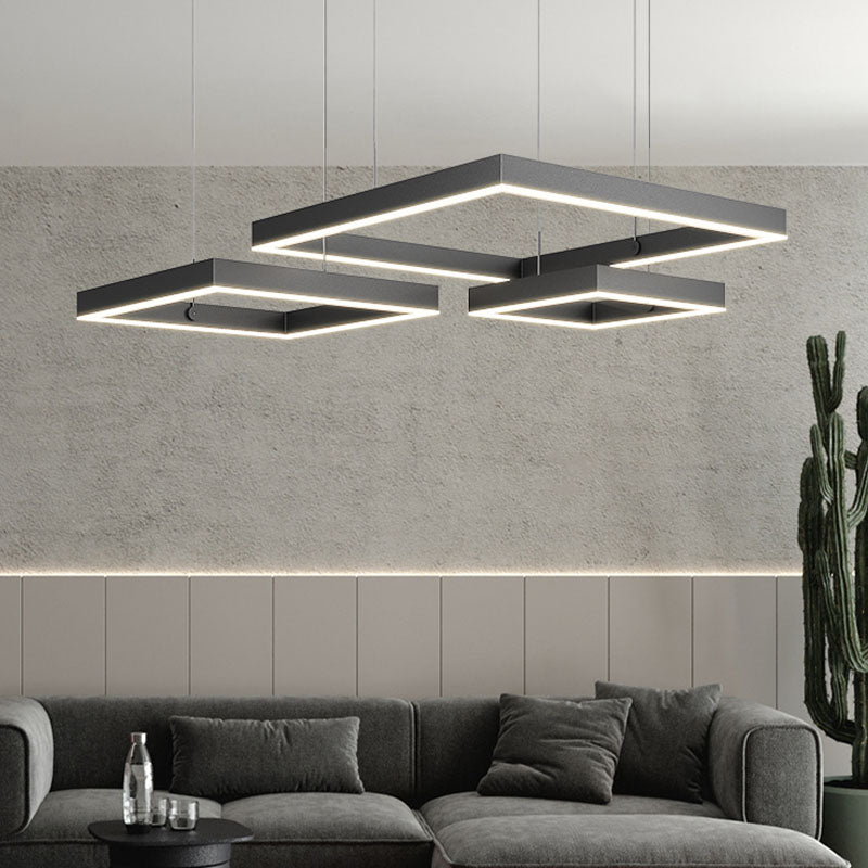 Mehrere Quadrate hängen Anhänger Lichter moderne Kronleuchter für Esszimmer