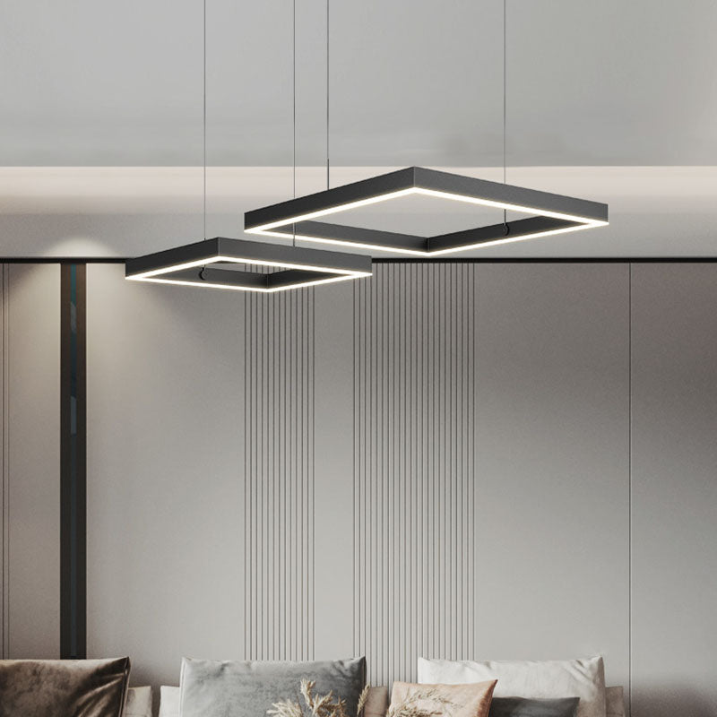 Mehrere Quadrate hängen Anhänger Lichter moderne Kronleuchter für Esszimmer