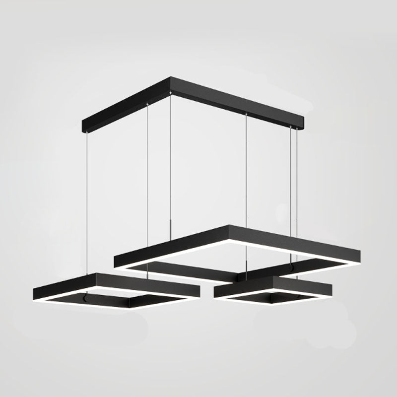 Mehrere Quadrate hängen Anhänger Lichter moderne Kronleuchter für Esszimmer