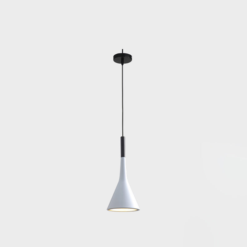 Pendante intérieure minimaliste, Éclairage pendentif en métal nordique à 1 lumière pour chambre à coucher