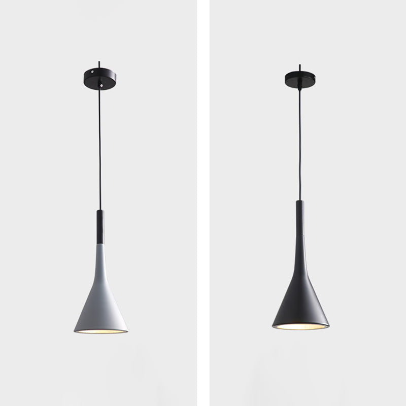 Pendante intérieure minimaliste, Éclairage pendentif en métal nordique à 1 lumière pour chambre à coucher