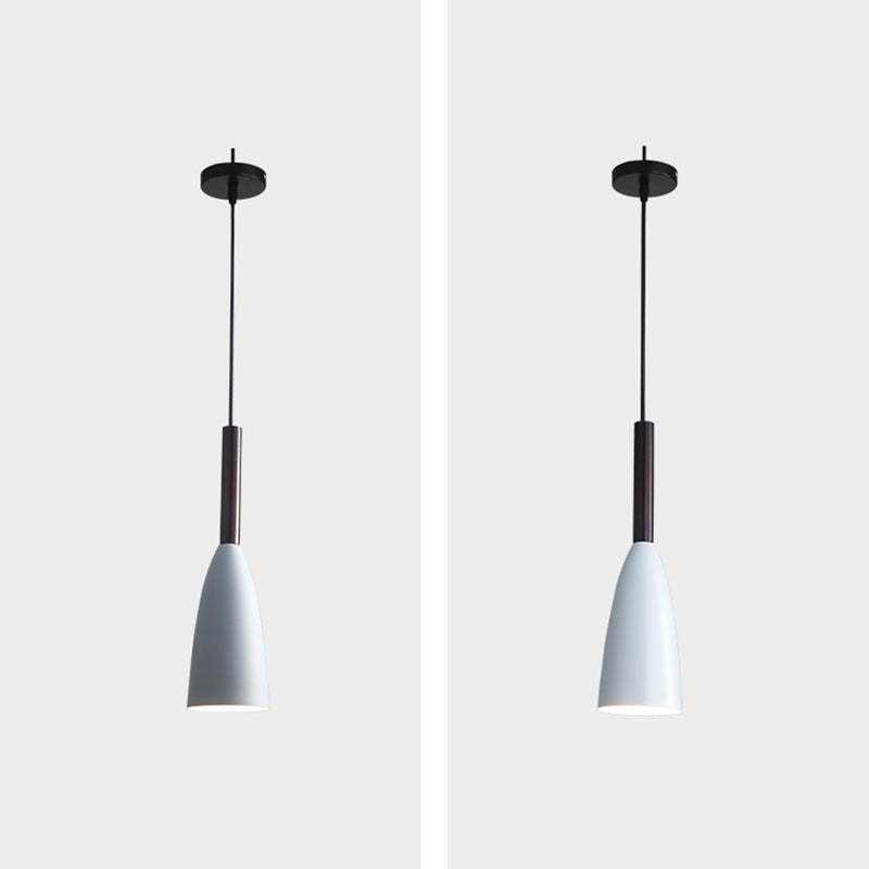 Pendante intérieure minimaliste, Éclairage pendentif en métal nordique à 1 lumière pour chambre à coucher