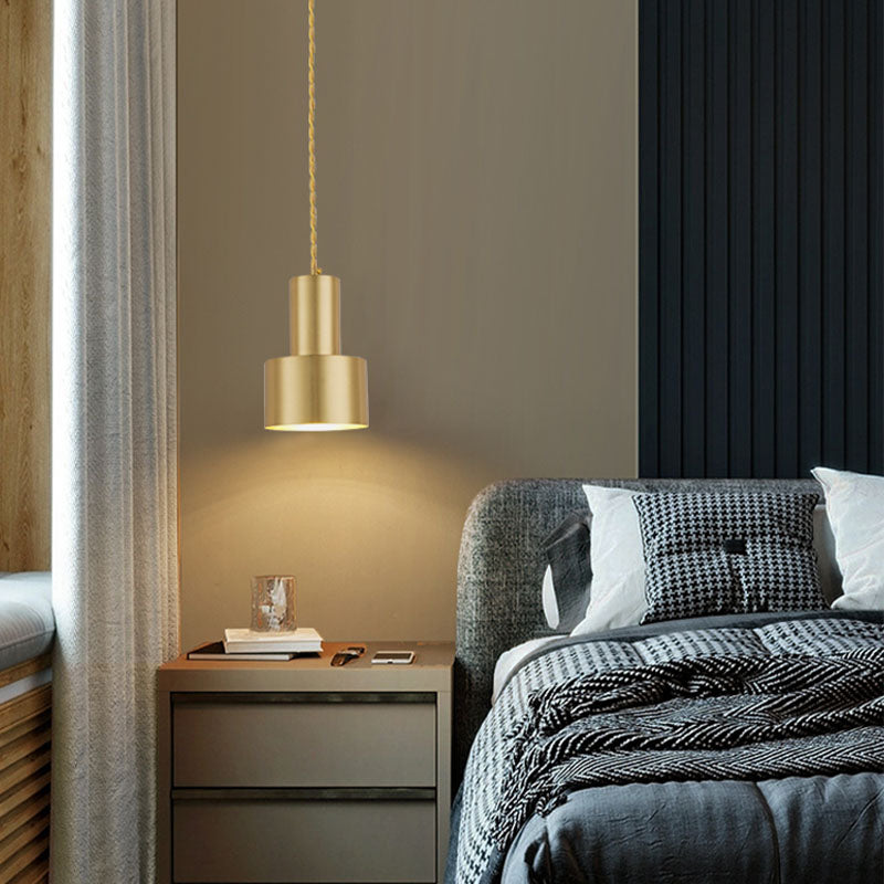 Contemporary Pendant Lights, Industrial Metal 1-Light Milk Can Pendant Light Fixture