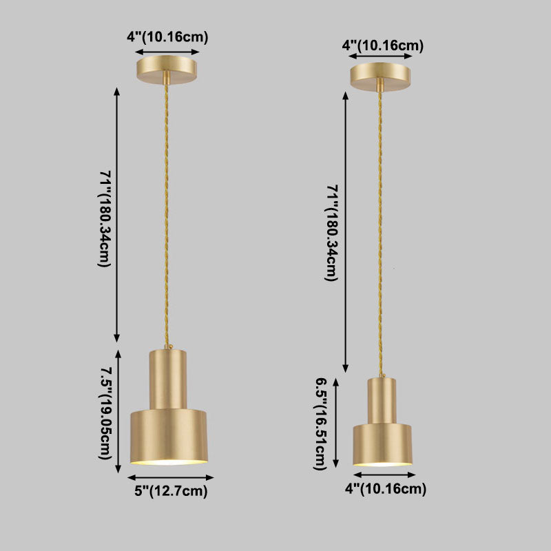 Contemporary Pendant Lights, Industrial Metal 1-Light Milk Can Pendant Light Fixture