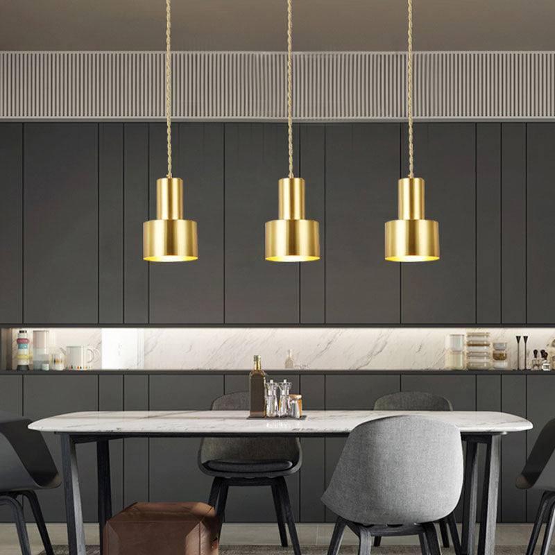 Contemporary Pendant Lights, Industrial Metal 1-Light Milk Can Pendant Light Fixture