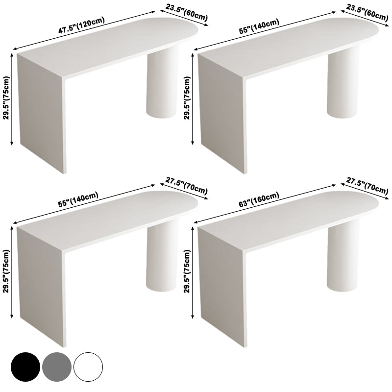 Modern Kitchen Standard Dining Table Solid Wood Dining Table with Double Pedestal Bases