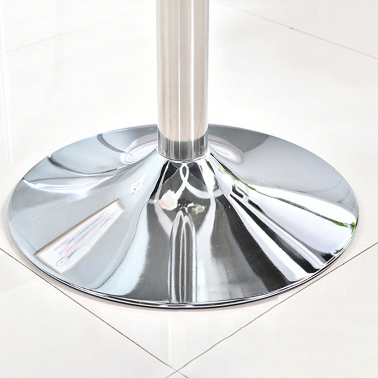 Contemporary Round Dining Room Table Tempered Glass Table with Tulip Base