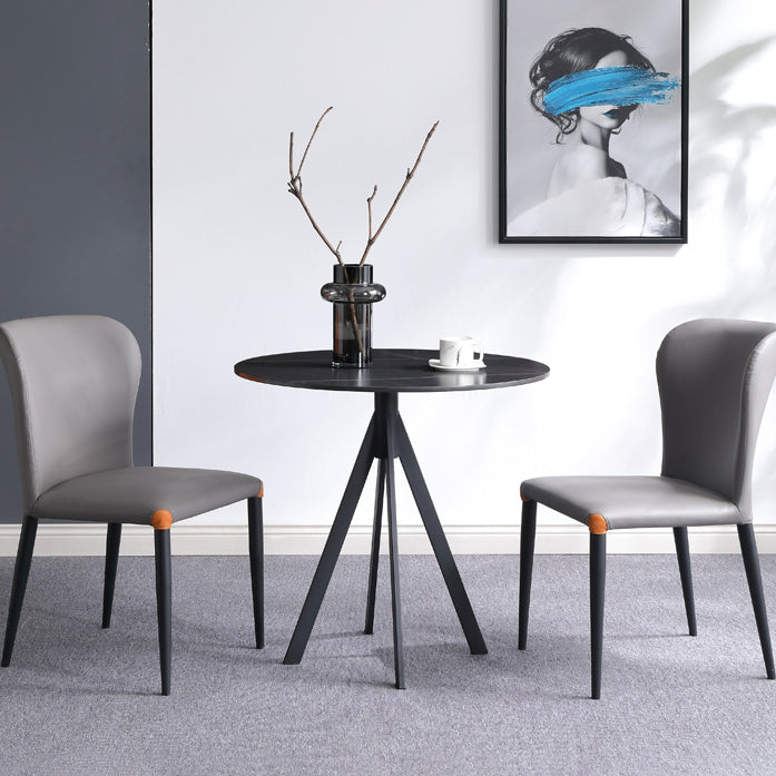 Zweifarbiger Esstisch aus gesintertem Stein, moderner Tisch mit 4 Beinen für das Esszimmer