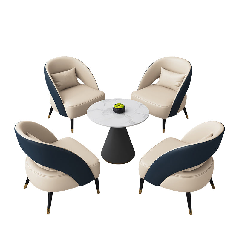 Round Pedestal Dining Table Modern Stone Furniture for Dining Room Home