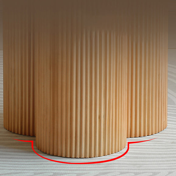 Eigentijdse ronde eettafel dennen vaste houten tafel met voetstukbasis voor thuiskeukendiner