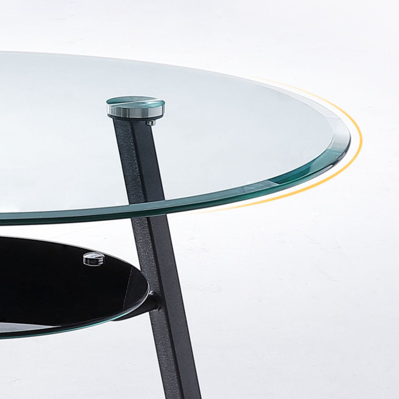 Rundstativbasis Hausmöbel Clear Glas Esszimmersammlung für Zuhause