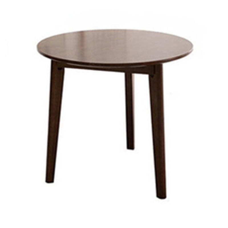 Runde Form moderner Esstisch Holzfarbe fester Tisch mit Gummiholz ​​Massivholz