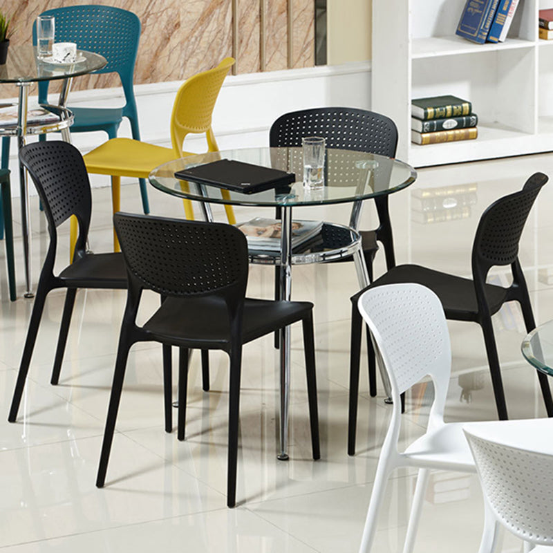 Table de salle à manger ronde contemporaine avec 3 jambes pour salle à manger