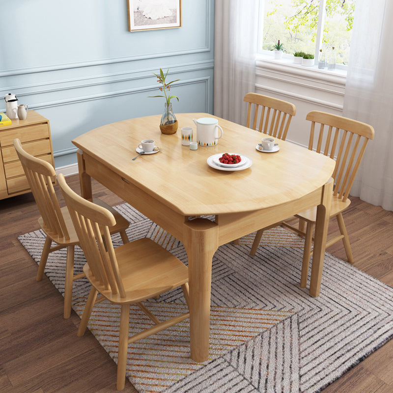 Tavolo da pranzo in legno massiccio in stile moderno tavolo da casa rettangolo con 4 gambe per la casa
