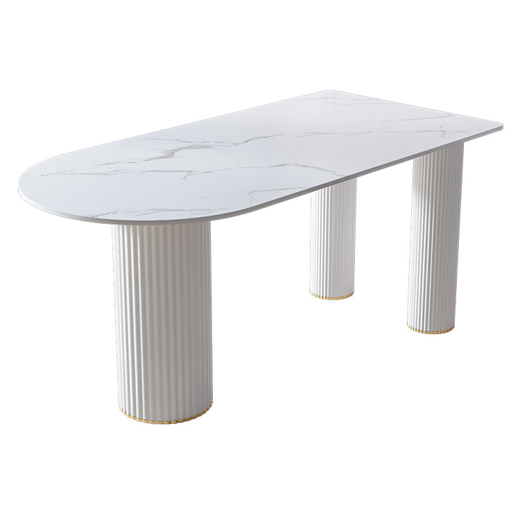 Metall zeitgenössische freie Form eines Esstischs Sintered Stone Tisch für Zuhause